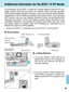 Page 93Additional Information for the EOS-1 N DP Model
93
A combination of the EOS-1 N with the compact Battery Pack BP-E1 pro-
vides a switch that lets you power the camera either from the standard
2CR5 lithium battery stored in the grip or from four AA-size (LR6) alk\
aline-
manganese or Ni-Cd batteries housed in the battery pack. This dual pack
(DP) system lets you use AA-size batteries during normal temperature
shooting and switch to the 2CR5 lithium battery when shooting in cold
conditions. Moreover, the...