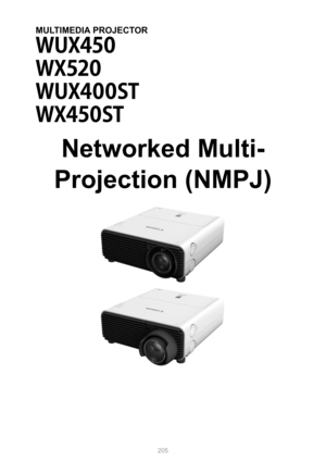 Page 205205
MULTIMEDIA PROJECTOR
Networked Multi-
Projection (NMPJ) 