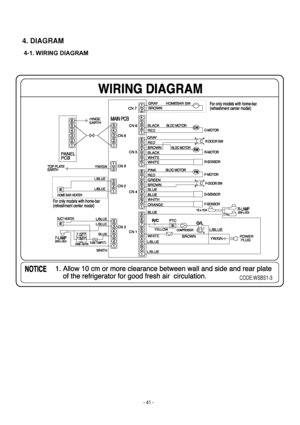 Page 41CO DE:W SB S1-3
4. DIAGRAM
 4 -1 . W IR IN G  D IA G RAM  
- 41 -
 