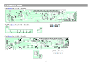 Page 5412. Printed Circuit Diagram
52
Front  [BottomView] : HC-4100( ) Series OnlyKey & Power [BottomView] : HC-4100( ) Series OnlyFront  [BottomView] : HC-4200( ) Series Only
[HC-4100( ) Series Model]HC-4130( ) / HC-4150( )
HC-4160( ) / HC-4180( )
[HC-4200( ) Series Model]HC-4230( ) / HC-4250( )
HC-4260( ) / HC-4280( )
 