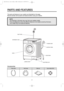 Page 22
PARTS AND FEATURES
The parts and features of your washer are illustrated on the page.
Become familiar with all parts and features before using your washer.
Accessories
NOTE
The drawings in the book may vary from your washer model.
They are designed to show the different features of all models coverd by this book,
Your model may not include all features.
Hose drain Inlet hose Manual Cap holder(3EA)
ADJUSTABLE LEG
CONTROL PANEL
DOOR
DETERGENT CASE
INLET HOSE
LOWER COVER
POWER CORD
HOSE DRAIN
 