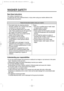 Page 33
Save these instructions
Your safety is important to us.
To reduce the risk of fire, electrical shock, or injury when using your washer adhere to the
following basic precautions.
Understanding your responsibilities
• Do not use chlorine bleach and ammonia or acid(such as vinegar or rust remover) in the same
wash. Hazardous fumes can form.
• Unplug power supply cord before attempting to service your washer.
• Do not wash fiberglass material.
Small particles can stick to fabrics washed in following loads...