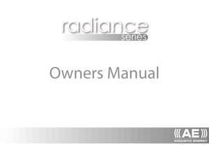 Page 1series
Owners Manual
radiance  
