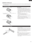 Page 1919
ENGLISH
7REMOTE CONTROL UNIT
•The included remote control unit (RC-996) can be used to operate not only this unit but other remote control compatible DENON components
as well. In addition, the memory contains the control signals for other remote control units, so it can be used to operate non-DENON remote
control compatible products.
(1) Inserting the batteries
qRemove the remote control unit’s rear cover.
wSet three R6P/AA batteries in the battery compartment in the
indicated direction.
ePut the rear...