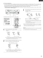 Page 3535
ENGLISH
[2] 2-channel mode settings
•In the AUTO DECODE mode, it is possible to automatically conduct multi-channel playback in the Dolby Digital or DTS surround mode or play
in the stereo 2-channel mode (AUTO STEREO mode: factory default setting). For 2-channel input signals, one of four play modes can be set
with the 2-channel mode setting (Auto Stereo, Dolby Pro Logic IICinema, Dolby Pro Logic IIMusic and Dolby Pro Logic II Game).
For analog and PCM sources, it is also possible to select DTS NEO:6...