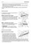 Page 80– screw down the nut (5) on the rod until the right-hand front part of the deck
begins to rise, and then tighten the relative locknut (6);
– screw the nut (7) on the front left support until the deck in that area begins to
rise, and then tighten the nut (8)
If you are unable to get the cutting deck parallel, consult a Licensed Service
Centre.
B
RAKE ADJUSTMENT
The adjustment will need to be made while the
parking brake is engaged.
For mechanical drive models:
Loosen the nut (1) which holds on the...