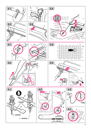 Page 53
1
2
6 mm
1
1
2
3
4
2.1
2.22.3
3.1
4.24.3
3.3
3.4
2.4
1
2
3
3.2
4.4
1 - 40-45 Nm
1 - 35-40 Nm
2
2
4.1           