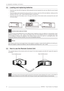 Page 143.0  REMOTE CONTROL UNIT (RCU)
14 R699823 - Yunzi Family User Manual
3.2 Loading and replacing batteries
•Push the cover tab with the ﬁngernail a little backwards and pull upwards the cover top. Slide the cover forward
to remove.
•Push the battery body towards the spring and lift up to remove. Insert two AAA size batteries, making sure the
polarities match the + and - marks inside the battery compartment.
•Insert the lower tab of the battery cover in the gap at the bottom of the remote control, and press...