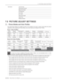 Page 257.0  PICTURE ADJUST SETTINGS
R699820 - Yunzi Series User Manual 25 
7.0 PICTURE ADJUST SETTINGS
7.1 Picture Modes and Color Proﬁles
The preset Picture Modes are available and they can be applied to any input. A picture mode retains the picture
adjustments. When adjusting the Picture Mode, you can also select pre-conﬁgured Color Proﬁles.
Yunzi 1 Color Proﬁles:
Yunzi 2 & 3 Color Proﬁles
 There are 16 Color proﬁles, depending on the picture mode, you may choose an available color proﬁle preset:
•Film1...