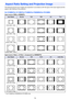 Page 7878
The following shows how images are projected in accordance with the type of the input signal and the 
aspect ratio setting of the projector.
XJ-V100W/XJ-V110W/XJ-F100W/XJ-F200WN/XJ-F210WN
Input source: RGB or HDMI(PC)
Input source: Video*, S-Video*, Component or HDMI(DTV)
*XJ-F100W/XJ-F200WN/XJ-F210WN only
Aspect Ratio Setting and Projection Image
Input SignalNormalFull16:94:3True
SVGA (800 × 600)
XGA (1024 × 768)
WXGA (1280 × 800)
SXGA (1280 × 1024)
Input SignalNormal16:916:104:3Letter Box
4:3 Aspect...