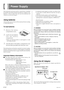 Page 14E-12
Power Supply
640A-E-014C
This keyboard can be powered by current from a standard 
household wall outlet (using the specified AC adaptor) or by 
batteries. Always make sure you turn the keyboard off 
whenever you are not using it.
Using batteries
Always make sure you turn off the keyboard before loading
or replacing batteries.
To load batteries
1.Remove the battery 
compartment cover.
2.Load 6 AA-size batteries
into the battery
compartment.
•Make sure that the positive (+) and negative ( –) ends
are...