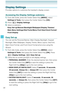 Page 145144
SETTINGS & TOOLS
Display Settings
Provides options to customize the handset’s display screen.
Accessing the Display Settings submenu
1.  From idle mode, press the Center Select Key [MENU], select 
Settings & Tools, then press the Center Select Key [OK].
2. Press  Display Settings.
3. Select a submenu: 
Easy Set-up /Banner/Backlight /Wallpaper/Display Themes /
Main Menu Settings / Dial Fonts / Menu Font Size /Clock Format /
Front Display
Easy Set-up
You can set the Personal Banner, Main Display...