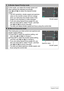 Page 26
26Snapshot Tutorial
S S (Shutter Speed Priority) mode
In this mode, you select the shutter speed and 
other settings are adjusted accordingly.
Use [4] and [ 6] to select the desired shutter 
speed. • The ISO sensitivity, shutter speed and aperture  value on the monitor screen will turn orange 
when you half-press the shutter button if the 
image is over-exposed or under-exposed.
• If you are using manual focus (page 43), you 
also can press [SET], select “Focus”, and then 
use [ 4] and [ 6] to focus...