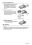 Page 2323Quick Start Basics
1.Press [ON/OFF] to turn off the camera 
and then open the battery cover.
Slide the battery cover release in the 
direction indicated by arrow 
1 and then 
open the battery cover as indicated by 
arrow 
2.
2.Load a memory card.
Positioning the memory card so its front 
is facing upwards (towards the monitor 
screen side of the camera), slide it into 
the card slot all the way in until you hear 
it click securely into place.
3.Close the battery cover.
• For information about how to...