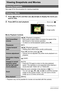 Page 101101Viewing Snapshots and Movies
Viewing Snapshots and Movies
See page 32 for the procedure for viewing snapshots.
1.Press [p] (PLAY) and then use [4] and [6] to display the movie you 
want to view.
2.Press [SET] to start playback.
Movie Playback Controls
• Playback may not be possible for movies not recorded with this camera.
Viewing Snapshots
Viewing a Movie
Fast forward/fast 
reverse[4] [6] (Playback in progress.)
• Each press of either button increases the speed of the 
fast forward or fast reverse...