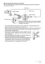 Page 134134Printing
.Connecting the Camera to a Printer
Use the USB cable that comes bundled with the camera to connect the camera to 
your printer’s USB port.
• The camera does not draw power over the USB cable. Check the battery level 
before connecting and make sure it is not too low.
• Make sure that you insert the cable connector into the USB/AV port until you feel it 
click securely into place. Failure to insert the connector fully can result in poor 
communication or malfunction.
• Note that even while...