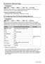 Page 6060Advanced Settings
Procedure
[r] (REC) * [SET] * MENU * “REC” Tab * Icon Help
While Icon Help is turned on, a textual description will appear on the display for 
certain icons when you switch between REC functions.
Functions Supported by Icon Help
• REC Mode, Flash, White Balance, Self-timer, EV Shift
Procedure
[r] (REC) * [SET] * MENU * “REC” Tab * Memory
When you turn off the camera, it remembers the current settings of all enabled 
memory items and restores them when you turn it back on. Any memory...