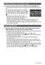 Page 7474Viewing Snapshots and Movies
1.In the PLAY Mode, slide the zoom controller towards w (]) twice.
This will display the calendar screen that shows the first image recorded on each 
day.
To display the first image recorded on a particular 
day, use [8], [2], [4], and [6] to move the selection 
boundary to the day you want and then press [SET].
To exit the calendar screen, press [MENU] or [BS] 
(^).
• If you save an image using any one of the 
following functions, the image will appear in the 
calendar on...