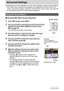 Page 6363Advanced Settings
Advanced Settings
The following are menu operations you can use to configure various camera settings.
• REC mode menu contents and operations are different from those in the PLAY 
mode. This section explains operations using the REC menu screen. See page 90 
for information about PLAY menu screen operations.
.Example REC Menu Screen Operation
1.In the REC mode, press [SET].
2.Use [8] and [2] to select the second Control Panel 
option from the bottom (MENU) and then press 
[SET] (page...