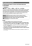 Page 6565Advanced Settings
Procedure
[r] (REC) * [SET] * MENU * REC Tab * Anti Shake
You can turn on the camera’s Anti Shake feature to reduce image blur due to subject 
movement or camera movement when shooting a moving subject using telephoto, 
when shooting a fast-moving subject, or when shooting under dim lighting conditions.
Your digital camera is equipped with a CCD shift type camera shake correction 
feature and a high-sensitivity anti image blur feature. These two features work in 
concert to minimize...