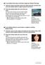 Page 7070Advanced Settings
.To use Detect Panning to minimize image blur (Detect Panning)
1.Point the camera at location where the subject will pass and then half-
press the shutter button to adjust exposure and focus.
2.Press the shutter button the rest of the way 
down.
This will put the camera into Auto Shutter standby. 
Move the camera to follow the movement of the 
subject. The camera will release the shutter 
automatically the moment it determines there is no blur 
in the subject you are following.
•“0...