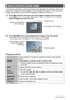 Page 8484Viewing Snapshots and Movies
Each time you perform a continuous shutter (CS) operation, the camera creates a CS 
group that includes all of the images for that particular CS session. You can use the 
following procedure to play back the images in a particular CS group.
1.Press [p] (PLAY) and then use [4] and [6] to display the CS group 
whose images you want to view.
2.Press [0] (Movie) to start playback the images in the CS group.
This will play back the images in the CS group you selected.
Playback...