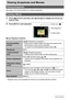 Page 9999Viewing Snapshots and Movies
Viewing Snapshots and Movies
See page 31 for the procedure for viewing snapshots.
1.Press [p] (PLAY) and then use [4] and [6] to display the movie you 
want to view.
2.Press [SET] to start playback.
Movie Playback Controls
• Playback may not be possible for movies not recorded with this camera.
Viewing Snapshots
Viewing a Movie
Fast forward/fast 
reverse[4] [6] (Playback in progress.)
• Each press of either button increases the speed of the 
fast forward or fast reverse...