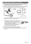 Page 9292Viewing Snapshots and Movies
1.Turn off the camera. Next, rotate the cover lock dial in the [4
OPEN] 
direction and open the memory card/terminal cover.
2.Use the AV cable that comes with the camera to connect it to the TV.
• Make sure that you insert the cable connector into 
the USB/AV port until you feel it click securely into 
place. Failure to insert the connector fully can result 
in poor communication or malfunction.
• Note that even while the connector is fully inserted, 
you still will be able...