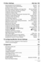 Page 88Contents
❚❙Other Settings  (Set Up) 140
Adjusting Monitor Screen Brightness  . . . . . . . . . . . . . . . . . . . . .  (Screen)  .  140
Turning off Eye-Fi Card Communication . . . . . . . . . . . . . . . . . . . . (Eye-Fi)  .  140
Enabling the GPS Function   . . . . . . . . . . . . . . . . . . . . . . . . . . . . . .  (GPS)  .  141
Recording Location Information with Image Data  . . . . . (Record Lat/Long)  .  141
Auto Image Orientation Detection and Rotation  . . . . . . . . . .(Auto Rotate)  .  141...