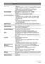 Page 168168Appendix
Specifications
File FormatSnapshots:
JPEG (Exif Version 2.2); DCF 1.0 standard; DPOF compliant
Movies:
Motion JPEG AVI, IMA-ADPCM audio (monaural)
Audio (Voice Recording): WAV (monaural)
Recording MediaBuilt-in Memory (Image Storage Area: 24.5MB*)
SD/SDHC
*Built-in memory capacity after formatting
Recorded Image SizesSnapshot:
12M (4000
x3000), 3:2 (4000x2656), 16:9 (4000x2240), 
8M (3264x2448), 5M (2560x1920), 3M (2048x1536), 
VGA (640x480)
Movies:
HD (1280
x720), STD (640x480), LP...