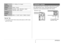 Page 258
258APPENDIX
“Set Up” Tab
•
The contents of the “Set Up” tab are the same in a REC mode 
and PLAY mode. The camera has lamps: an Operation Lamp and an AF assist/
REC light/self-timer Lamp. These lamps light and flash to 
indicate the current operational status of the camera.
Protect
On* / All Files : On / Cancel
Date/Time –
RotationRotate* / Cancel
Resize 5M (2560 × 1920) / 3M (2048 × 1536) * / 
VGA (640 × 480) / Cancel
Trimming –
Dubbing–
CopyBuilt-in  Card* / Card   Built-in / Cancel
Indicator Lamps...