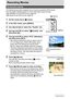 Page 6161Recording Movies
Recording Movies
The following procedure explains how to record a standard (STD) movie.
See the pages indicated below for more information about movies.
High-definition movie (FHD movie): page 64
High speed movie (HS movie): page 64
1.Set the mode dial to t (Auto).
2.In the REC mode, press [MENU].
3.Use [4] and [6] to select the “Quality” tab.
4.Use [8] and [2] to select “» Quality” and 
then press [6].
5.Use [8] and [2] to select “STD” (Standard), 
and then press [SET].
• Recording is...