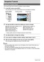 Page 2323Snapshot Tutorial
Snapshot Tutorial
The Control Panel can be used to configure camera settings.
1.In the REC mode, press [SET].
This will select one of the Control Panel icons and display its settings.
2.Use [8] and [2] to select the setting you want to change.
*Image quality cannot be changed using the Control Panel.
3.Use [4] and [6] to change the setting.
4.If you want to configure another setting, repeat steps 2 and 3.
5.After all of the settings are the way you want, press [SET].
This will apply...