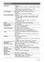 Page 174174Appendix
Specifications
File FormatSnapshots:
JPEG (Exif Version 2.2); DCF 1.0 standard; DPOF compliant
Movies:
Motion JPEG AVI, IMA-ADPCM audio (monaural)
Audio (Voice Recording): WAV (monaural)
Recording MediaBuilt-in Memory (Image Storage Area: 35.7MB*)
SD/SDHC
*Built-in memory capacity after formatting
Recorded Image SizesSnapshot:
12M (4000
x3000), 3:2 (4000x2656), 16:9 (4000x2240), 
8M (3264x2448), 5M (2560x1920), 3M (2048x1536), 
VGA (640x480)
Movies:
HD (1280
x720), STD (640x480), LP...