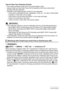 Page 97
97Advanced Settings
Tips for Best Face Detection Results
• The camera performs center focus if it cannot detect a face.
• Always make sure that Auto Focus (AF) is selected as the focus mode when shooting with face detection.
• Detection of the following ty pes of faces is not supported.
– A face that is obstructed by hair, sunglasses, a hat, etc., or a face in dark shade
– A profile or a face that is at an angle
– A face that is very far away and small, or very close and large
– A face in an area that...