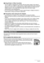 Page 160
160Appendix
.Using Power in Other Countries
• The AC adaptor is designed for operation wi th any power supply in the range of 
100 V to 240 V AC, 50/60 Hz. Note, however, that the shape of the power cord plug 
depends on each country or geographic ar ea. Before taking the camera and AC 
adaptor along on a trip, check with travel agent about the power supply 
requirements in your destination(s).
• Do not connect the AC adaptor to a power supply through a voltage converter or 
similar device. Doing so...