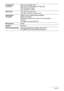 Page 182
182Appendix
Timekeeping 
FunctionsBuilt-in quartz digital clock
Date and Time: Recorded with image data
With time stamp function
Auto Calendar: To 2049
World Time 162 cities in 32 time zones
City name, date, time, summer time
Input/Output 
Terminals USB/AV port, Hi-Speed USB compatible
HDMI output (Mini)
External microphone jack (Plug-in power supported)
Hot shoe
AC adaptor connector (DC-IN)
Microphones Stereo
Speaker Monaural
Power Requirements Rechargeable lithium ion battery (NP-100) 
x1
AC adaptor...