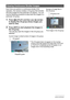 Page 97
97Viewing Snapshots and Movies
Each time you perform a continuous shutter (CS) 
operation, the camera creates a CS group that includes 
all of the images for that particular CS session. You can 
use the following procedure to  play back the images in a 
particular CS group.
1.Press [p] (PLAY) and then use [4] and [6] 
to display the CS gr oup whose images you 
want to view.
2.Press [SET] to start playback the images in 
the CS group.
This will play back the images in the CS group you 
selected.
Viewing...