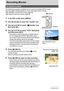 Page 5555Recording Movies
Recording Movies
The following procedure explains how to record a standard (STD) movie.
See the pages indicated below for more information about movies.
High-definition movie (FHD movie): page 58
High speed movie (HS movie): page 58
1.In the REC mode, press [MENU].
2.Use [4] and [6] to select the “Quality” tab.
3.Use [8] and [2] to select “» Quality” and 
then press [6].
4.Use [8] and [2] to select “STD” (Standard), 
and then press [SET].
• Recording is performed with an aspect ratio...