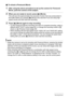 Page 6161Recording Movies
.To shoot a Prerecord Movie
1.After using the above procedure to set up the camera for Prerecord 
Movie, point the camera at the subject.
2.When you are ready to record, press [0] (Movie).
This will save the approximately five seconds of action that was prerecorded in 
the buffer before you pressed [0] (Movie) (two seconds if you are using high 
speed movie) and start real-time recording.
3.Press [0] (Movie) again to stop recording.
• To stop Prerecord (Movie) recording and return to...