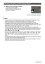 Page 6767Recording Movies
NOTE
• You can shoot up to 10 snapshots per movie. The number of snapshots is also 
limited by the amount of free space available on the memory card.
• Note that the flash cannot be used when shooting a Snapshot in Movie.
• A snapshot cannot be shot during recording of the following types of movies.
High speed movie, some BEST SHOT scenes (Child High Speed Movie, Pet High 
Speed Movie, Sports High Speed Movie, For YouTube)
• You cannot use Snapshot in Movie to shoot a snapshot when...