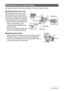 Page 1111Quick Start Basics
Be sure to attach the lens cap and strap to the camera before using it.
.Attaching the Lens Cap
Always keep the lens cap on the 
lens whenever you are not using 
the camera. Always leave the lens 
cap on the lens when the camera is 
turned off and the lens is retracted.
• Attach the lens cap holder to the 
strap or the strap ring. This 
protects against accidental loss 
of the lens cap.
• Never turn on camera power with 
the lens cap affixed to the lens.
.Attaching the strap
• Attach...