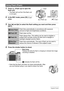 Page 3535Snapshot Tutorial
1.Press ð (Flash up) to open the 
flash unit.
• The flash will not fire if the flash unit 
is not open.
2.In the REC mode, press [2] ( ) 
once.
3.Use [4] and [6] to select the flash setting you want and then press 
[SET].
4.Press the shutter button to shoot.
• Note that the flash unit does not close automatically. After 
you are finished using it, you need to close it by hand.
Using Flash (Flash)
 Auto FlashFlash fires automatically in accordance with exposure 
(amount of light and...