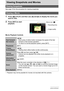 Page 7272Viewing Snapshots and Movies
Viewing Snapshots and Movies
See page 19 for the procedure for viewing snapshots.
1.Press [p] (PLAY) and then use [4] and [6] to display the movie you 
want to view.
2.Press [SET] to start 
playback.
Movie Playback Controls
• Playback may not be possible for movies not recorded with this camera.
Viewing Snapshots
Viewing a Movie
Fast forward/
fast reverse[4] [6]
• Each press of either button increases the speed of the fast 
forward or fast reverse operation.
• To return to...