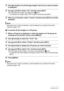 Page 129129Other Playback Functions (PLAY)
3.Use [4] and [6] to scroll through images until one you want to protect 
is displayed.
4.Use [8] and [2] to select “On” and then press [SET].
This will protect the image and display the › icon.
• To unprotect an image, select “Off” in step 4 and then press [SET].
5.After you are finished, select “Cancel” and then press [SET] to exit this 
operation.
NOTE
• Note that even if a file is protected, it will be deleted if you perform the format 
operation (page 170).
.To...