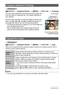 Page 131131Other Playback Functions (PLAY)
Procedure
[p] (PLAY) * Snapshot Screen * [MENU] * PLAY Tab * Trimming
You can crop a snapshot to trim parts you do not need, and 
save the result in a separate file. The original snapshot is 
also retained.
Use the zoom controller to zoom the image to the size you 
want, use [8], [2], [4], and [6] to display the portion of 
the image you want to cut out, and then press [SET].
• The image produced by cropping a 3:2 or 16:9 image will 
have an aspect ratio of 4:3.
• The...