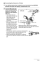 Page 115115Printing
.Connecting the Camera to a Printer
1.Turn off the camera. Next, rotate the cover lock dial in the [4
OPEN] 
direction and open the memory card/terminal cover.
2.Use the USB cable that 
comes bundled with the 
camera to connect the 
camera to your printer’s 
USB port.
• The camera does not 
draw power over the USB 
cable. Make sure the 
camera’s battery is 
sufficiently charged before 
connecting.
• Make sure that you insert 
the cable connector into 
the USB/AV port until you 
feel it click...