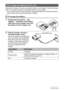 Page 1616Quick Start Basics
Note that the battery of a newly purchased camera is not charged. Perform the steps 
under “To charge the battery” to bring the battery to a full charge.
• Your camera requires a special CASIO rechargeable lithium ion battery (NP-80) for 
power. Never try to use any other type of battery.
1.Positioning the positive +
 and 
negative -
 terminals of the battery 
with those of the charger unit, load 
the battery into the charger unit.
2.Plug the charger unit into a 
household power...