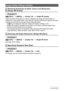 Page 6565Advanced Settings
Procedure
[r] (REC) * [MENU] * Quality Tab * Single SR Quality
Super resolution technology is used to categorize an image into three parts: an 
outline part, a fine pattern part, and a flat part, and then perform the optimum process 
required by each part to increase texture and sharpness.
•A ç icon is displayed when the “Single SR Quality” setting is “On”.
• Single SR Quality is enabled for the entire zoom range, including digital zoom.
• It does not work during movie recording.
•...