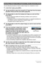 Page 104104Dynamic Photo
Use the following procedure to insert a subject image into a snapshot or movie.
1.In the PLAY mode, press [SET].
2.Use [8] and [2] to select the second PLAY Panel item from the bottom 
(Dynamic Photo) and then press [SET] (page 89).
3.Use [4] and [6] to select the background image you want and then 
press [SET].
• Only an image that satisfies the following conditions can be used as a 
background image.
– A snapshot or movie recorded with this camera or a snapshot transferred to 
this...